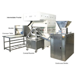 MAKEUPLINE 1) CAPACITY: 1800 PCS/H, DOUGH WEIGHT RANGE: 100-300G
