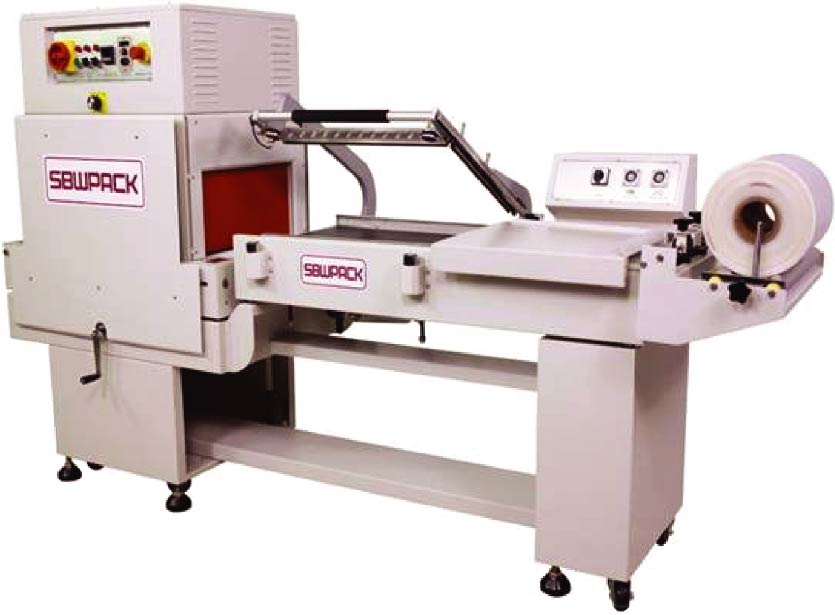 FL-5545TB+SM-4525-C-28” SEMI AUTOMATIC L SEAL CUTTING MACHINE WITH SHRINK TUNNEL