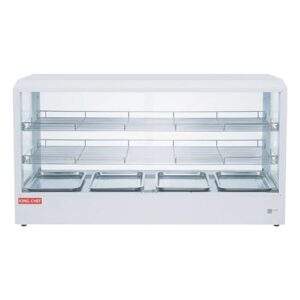 BW-34 WHITE SQUARE HEATED DISPLAY CABINET