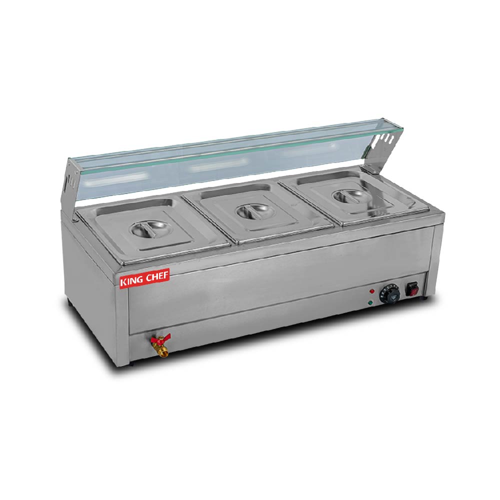 CTT3B LONG THREE-PLATE SOUP POOL WITH GLASS