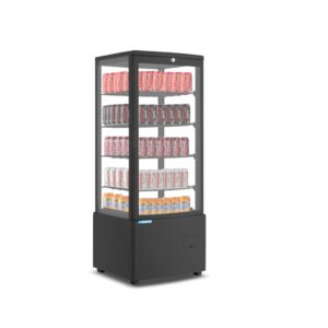 XC-98L (BLACK) FOUR SIDES GLASS DISPLAY COOLER, WITH LOCK