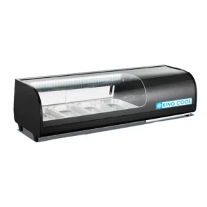 XCS-42L BLACK SUSHI SHOWCASE, 42L, 4*1/3 GN PAN 1148*406*316