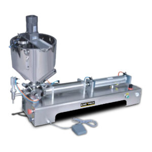 G1WGD1000 HORIZONTAL SINGLE HEAD PASTE FILLING MACHINE WITH NORMAL HEATING HOPPER WITH MIXER