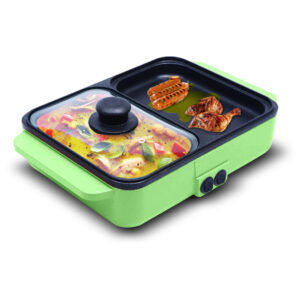 Jual Multi-Function Electric Mini Shabu Roasting Green (All In One)
