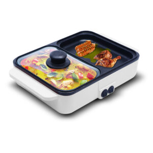 Jual Multi-Function Electric Mini Shabu Roasting (All In One, White)